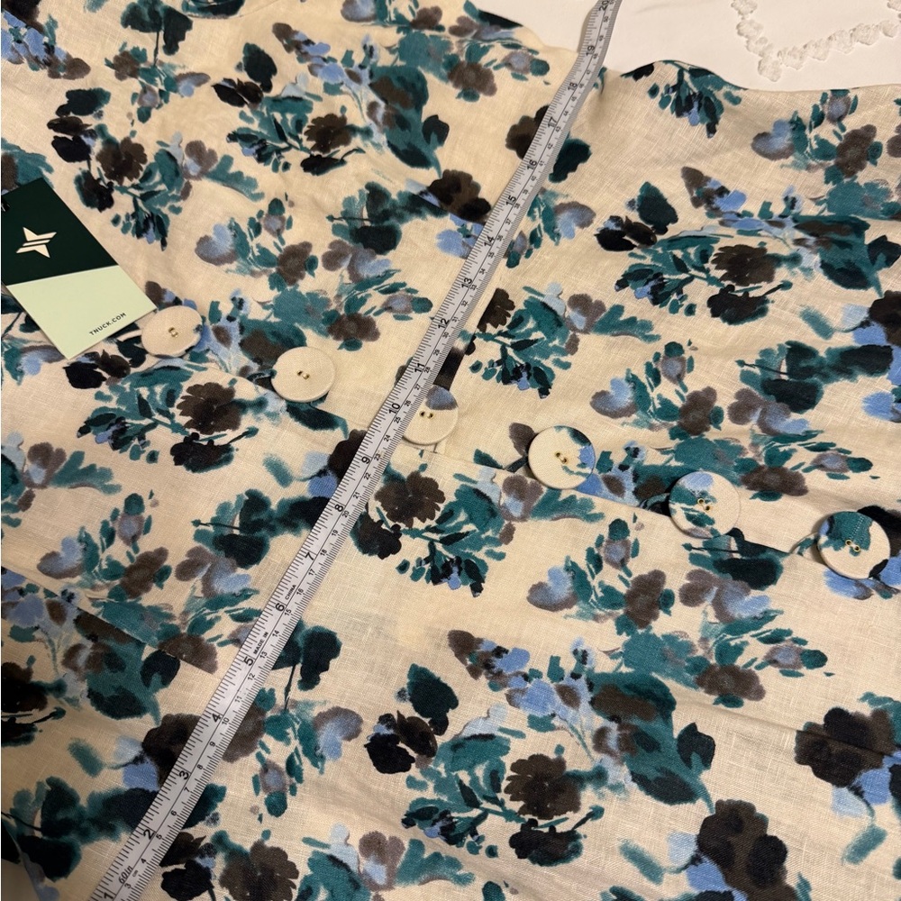 Tuckernuck White Maxi Dress with Teal & Black Floral Print - Picture 11 of 14